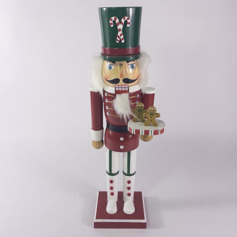 Nutcracker Chef Gingerbread Baker Candy Cane Soldier 14" Wooden Christmas